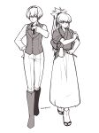  2boys absurdres alternate_costume fire_emblem fire_emblem_fates full_body hair_ribbon hairband highres leo_(fire_emblem_fates) long_hair looking_at_viewer male_focus multiple_boys nknaxs ribbon short_hair takumi_(fire_emblem) 