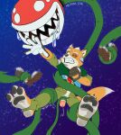 3_toes absurd_res anthro black_lipstick bodily_fluids boots canid canine claws clothing cum cumshot drooling ejaculation elemental_creature eyeshadow feet flora_fauna foot_fetish foot_focus footwear fox fox_mccloud genital_fluids hi_res lidded_eyes lipstick makeup male mammal mario_bros mrpunkmorph nintendo orgasm pawpads paws penile piranha_plant plant saliva sex shoes soles solo star_fox stirrups sweat tentacle_sex tentaclejob tentacles toes vines