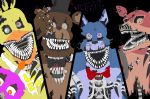  2018 animatronic anthro avian bear bird bow_tie buntaten canine chicken digital_media_(artwork) five_nights_at_freddy&#039;s five_nights_at_freddy&#039;s_4 fox group lagomorph machine mammal nightmare_bonnie_(fnaf) nightmare_chica_(fnaf) nightmare_cupcake_(fnaf) nightmare_foxy_(fnaf) nightmare_freddy_(fnaf) rabbit robot teeth video_games 