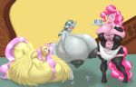  2018 anthro areola armwear blues64 blush breasts clothing cup digital_media_(artwork) earth_pony equine feathered_wings feathers female fluttershy_(mlp) friendship_is_magic group hair hair_over_eye hi_res horse legwear long_hair mammal marauder6272 marble_pie_(mlp) my_little_pony nipples nude pegasus pinkie_pie_(mlp) pony wings 