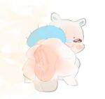 anal_fluid_string anal_fluids animated anus backsack balls big_anus blush bodily_fluids bubble chiikawa flying_squirrel genitals hands_on_knees hands_on_legs iigomeow looking_at_viewer looking_back male mammal momonga_(chiikawa) motion_blur puffy_anus rear_view rodent sciurid semi-anthro simple_background smelly smelly_butt snot snot_bubble solo tail twerking white_background