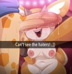 2026 2_horns aggretsuko antelope anthro anthro_on_anthro areola artist_name balls big_breasts biped black_nose blue_clothing blue_shirt blue_topwear blush bodily_fluids body_hair bottomless bottomless_anthro bottomless_male bovid breasts can't_see_the_haters caption clothed clothed/nude clothed_anthro clothed_male clothing digital_drawing_(artwork) digital_media_(artwork) dripping duo english_text erection faceless_anthro faceless_character faceless_male featureless_hands female female_anthro female_focus fur gazelle genital_fluids genitals giraffe giraffid glans glistening glistening_body glistening_breasts glistening_genitalia glistening_glans glistening_penis hairy_balls hi_res holding_balls horn humanoid_genitalia humanoid_penis male male/female mammal meme mismatched_genitalia mismatched_humanoid_penis mismatched_penis multicolored_body multicolored_fur multicolored_penis nami955 navel nipples nude nude_anthro nude_female open_mouth open_smile orange_body orange_fur orange_tail penis penis_on_face pink_areola pink_glans pink_nipples pink_penis precum precum_drip sanrio selfie shirt shirt_only smile solo_focus tail teeth text thomson's_gazelle tongue topwear topwear_only true_antelope tsunoda_(aggretsuko) two_tone_body two_tone_fur two_tone_penis white_body white_fur white_inner_ear