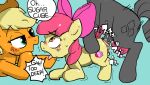  2016 age_difference anal anal_penetration anus apple_bloom_(mlp) applejack_(mlp) baigak blonde_hair blush cub cum cum_in_ass cum_inside cutie_mark dickgirl dickgirl/female digital_media_(artwork) duo_focus earth_pony english_text equine erection eyebrows eyebrows_visible_through_hair eyelashes faceless_female female feral freckles friendship_is_magic green_eyes group hair hat hooves horse intersex intersex/female japanese_text mammal my_little_pony open_mouth open_smile orange_eyes penetration penis pony pussy rarity_(mlp) red_hair red_tail ribbons sex simple_background smile sweat sweatdrop teeth text tongue tongue_out young 