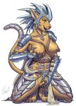  abs anthro armor athletic bedroom_eyes big_breasts breasts claws clitoris clitoris_piercing ear_piercing feline female genital_piercing half-closed_eyes hand_on_breast holding_breast kemba_kha_regent leonin licking licking_lips lion looking_at_viewer magic_the_gathering mammal masturbation mostly_nude muscular muscular_female nipple_piercing nipples piercing pussy pussy_piercing rollwulf seductive smile solo spread_legs spreading toe_claws tongue tongue_out vaginal vaginal_masturbation 