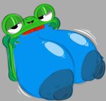 amphibian areola bedroom_eyes big_breasts black_eyes blue_areola blue_nipples breasts disney english_text female frog huge_breasts lilypad_(toy_story) living_machine looking_at_viewer machine narrowed_eyes nipples pixar seductive solo tablet text toy_story yungcreate