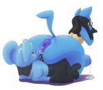  2018 3d_glasses alpha_channel amber_eyes anthro anthro_on_feral anus barefoot bestiality big_butt black_fur black_penis blue_fur blue_penis butt cheek_tuft crayon_(character) cum cum_drip cum_on_anus cum_on_butt cum_on_ground cum_on_penis digital_media_(artwork) digitigrade dripping duo erection eye_contact eyebrows eyewear eyewear_on_head feral fur glasses glasses_on_head hi_res hot_dogging huge_butt humanoid_penis hyper hyper_anus hyper_butt hyper_penis kneeling larger_anthro looking_back lucario lumpsofcole lying male male/male mammal nintendo nude on_back on_top orgasm paws penis penis_size_difference perineum pince-nez pok&eacute;mon pok&eacute;mon_(species) presenting presenting_anus presenting_hindquarters puffy_anus raised_tail red_eyes reverse_cowgirl_position sex shinx simple_background size_difference small_dom_big_sub smile spikes thick_thighs toes transparent_background tuft uncut video_games yellow_fur 