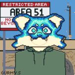 1:1 ambiguous_gender anthro area_51 candy dessert digital_media_(artwork) food gummy_(food) gummy_shark gurmy gurmy_shark_(character) hi_res military_base pixel_(artwork) solo species_request
