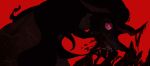 2026 black_body black_mane blood blood_in_mouth blood_on_face bloody_teeth bodily_fluids cannibalism classical_unicorn colored digital_drawing_(artwork) digital_media_(artwork) equid equine eye_contact eyebrows eyestrain_warning facial_hair fangs fangyy feral flesh flowing_mane friendship_is_magic frown furrowed_eyebrows gore gore_focus grotesque hasbro hi_res horn horse king_sombra_(mlp) looking_at_another looking_at_viewer male mammal mane my_little_pony mythological_creature mythological_equine mythology pivoted_ears pony pupils red_background red_eyes scar shaded sideburns simple_background slit_pupils solo teeth thick_eyebrows unicorn