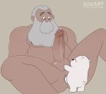  age_difference anal anal_penetration anthro balls bear cartoon_network cub duo human human_on_anthro humanoid_penis ice_bear interspecies kiwart male male/male mammal penetration penis polar_bear we_bare_bears young yuri_(wbb) 