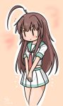  :&lt; adapted_uniform ahoge artist_name blush brown_hair closed_mouth collarbone commentary_request curse_(023) dated eyebrows_visible_through_hair flying_sweatdrops green_sailor_collar hands_together kantai_collection kuma_(kantai_collection) long_hair neckerchief pleated_skirt red_neckwear sailor_collar school_uniform serafuku short_sleeves simple_background skirt solo sweat white_skirt |_| 