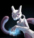  2014 ambiguous_gender black_background kenket legendary_pok&eacute;mon mewtwo nintendo pok&eacute;mon pok&eacute;mon_(species) purple_eyes simple_background solo video_games 