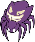  2017 8_legs alternate_species ambiguous_gender arachnid arthropod bugdex digital_drawing_(artwork) digital_media_(artwork) empty_eyes eyespots fak&eacute;mon feral front_view full-length_portrait gengar markings multi_leg multi_limb nintendo pok&eacute;mon pok&eacute;mon_(species) portrait purple_exoskeleton ricky_hoffman simple_background solo spider standing tan_markings toony video_games white_background white_eyes white_markings 