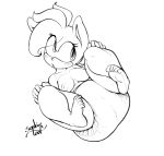 anthro barefoot bent_legs blush breasts clothed clothing diaper diaper_only eulipotyphlan eyelashes fan_character feet female hair hands_on_legs hands_on_own_legs hedgehog hi_res lying mammal monochrome nipples on_back sega signature simple_background solo sonic_the_hedgehog_(series) sophie_(argento) sophiepoof topless wearing_diaper