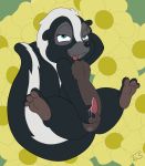  balls bambi bambi_(film) disney feet flower flower_(bambi) girly lying male mammal masturbation mephitid on_back penile_masturbation penis plant precum presenting saliva skunk theoryofstrings tongue tongue_out 