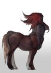  1boy artist_request bara biceps centaur commentary_request from_side hooves horse_tail jinba looking_to_the_side male_focus matsukaze_(jinba) muscular muscular_male pectorals second-party_source tail taur topless_male white_background 