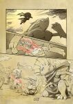 2026 absurd_res anthro arm_scar arm_tattoo bagon biped chasing clarity_(truescorn) claws cloud colored comic day english_text eyelashes female female_anthro fur furret generation_1_pokemon generation_2_pokemon generation_3_pokemon generation_4_pokemon generation_5_pokemon generation_7_pokemon green_eyes group hair hi_res huge_filesize illusion long_hair male nintendo onomatopoeia orchid_(truescorn) outside page_number pokemon pokemon_(species) pokemon_mystery_dungeon rattata red_tattoo ribombee running scar sky sound_effects spike_chunsoft tail tattoo text toe_claws truescorn weavile zoroark