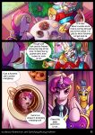 absurd_res armor beard beverage clothing comic container cookie crossgender cup dialogue dress_blues english_text equid equine eyebrows facial_hair feral flash_sentry_(mlp) food friendship_is_magic ftm_crossgender galea glowing group hasbro headgear helmet hi_res horn jedayskayvoker magic male mammal military_uniform my_little_pony mythological_creature mythological_equine mythology pegasus princess_cadance_(mlp) princess_celestia_(mlp) reflection tea tea_cup teapot text trio uniform winged_unicorn wings