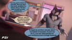 16:9 2026 3d_(artwork) absurd_res anthro black_body black_fur blue_eyes brown_body brown_fur brown_hair canid canine canis clothed clothed_anthro clothed_male clothing dialogue digital_media_(artwork) duo english_text fur grey_body grey_clothing grey_fur grey_shirt grey_topwear hair hi_res inside jackal male mammal multicolored_body multicolored_fur psiko_(psikokinetic) psikokinetic shirt solo_focus source_filmmaker_(artwork) speech_bubble text topwear two_tone_body two_tone_fur widescreen wolf