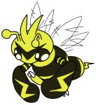  2017 2_toes abdomen alternate_species ambiguous_gender antennae anthro arthropod beady_eyes big_hands biped black_body black_eyes black_markings bugdex claws digital_drawing_(artwork) digital_media_(artwork) electabuzz fak&eacute;mon flying front_view full-length_portrait insect insect_wings markings motion_lines nintendo nude pok&eacute;mon pok&eacute;mon_(species) portrait ricky_hoffman simple_background solo stinger striped_body stripes suspended_in_midair toe_claws toes toony two_tone_body video_games white_background white_claws white_wings wings yellow_antennae yellow_body yellow_markings yellow_stripes 