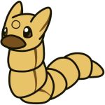  2017 alternate_species ambiguous_gender arthropod beady_eyes brown_body brown_eyes brown_nose bugdex digital_drawing_(artwork) digital_media_(artwork) dratini fak&eacute;mon feral forehead_marking front_view full-length_portrait insect larva low_res mealworm nintendo pok&eacute;mon pok&eacute;mon_(species) portrait ricky_hoffman segmented serpentine simple_background solo toony video_games white_background 