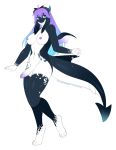  anthro breasts cetacean dickgirl intersex kitsunewaffles-chan mammal marine nipples nude orca simple_background solo whale white_background 