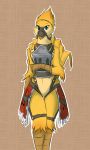  2018 anthro avian bird blue_eyes bottomless chocobo clothed clothing digital_media_(artwork) feathers female final_fantasy infinitedge2u looking_at_viewer scaled_extremities solo square_enix video_games yellow_feathers 