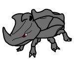  2017 2_toes 6_legs alternate_species ambiguous_gender arthropod beetle bugdex claws digital_drawing_(artwork) digital_media_(artwork) exoskeleton fak&eacute;mon feral frown full-length_portrait grey_exoskeleton hole_(anatomy) horn insect multi_limb nintendo pok&eacute;mon pok&eacute;mon_(species) portrait red_eyes rhinoceros_beetle rhyhorn ricky_hoffman side_view simple_background snout solo standing toe_claws toes toony video_games white_background white_claws 