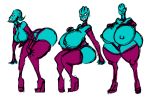  alien asari big_breasts big_butt breasts butt cephalopod clothed clothing female huge_breasts huge_butt humanoid kevemperor marine mass_effect nipples not_furry simple_background smile squid tentacle_hair tentacles thick_thighs video_games white_background wide_hips 