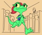  anthro backpack chameleon dreamworks female hair lizard lizzie nipples nude public_nudity pussy red_hair reptile scalie school unknown_artist young 