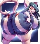  big_breasts big_butt breasts butt butt_grab cat clothed clothing fate_(trinity-fate62) feline female hand_on_butt hi_res huge_breasts huge_butt hyper hyper_breasts hyper_butt looking_back mammal presenting presenting_hindquarters simple_background solo thick_thighs tight_clothing trinity-fate62 wide_hips 