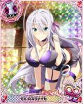  1girl blue_eyes breasts cleavage high_school_dxd large_breasts long_hair rossweisse silver_hair 