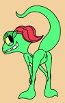  anthro anus chameleon dreamworks female hair lizard lizzie looking_back nipples nude presenting pussy red_hair reptile scalie smile solo standing unknown_artist young 