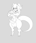  2018 abs anthro areola balls ber00 biceps big_balls black_and_white breasts dickgirl digital_drawing_(artwork) digital_media_(artwork) digitigrade dragon erection hair hi_res horn intersex monochrome muscular muscular_dickgirl muscular_intersex nipples nude penis scalie shortstack simple_background sketch solo standing thick_thighs wide_hips 
