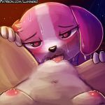  &lt;3 &lt;3_eyes 2018 animal_crossing anthro anthro_on_anthro areola breasts canine cunnilingus dog duo faceless_female female female/female female_pov first_person_view fur isabelle_(animal_crossing) licking lumineko mammal navel nintendo nipples nude oral pink_fur pussy sex tongue tongue_out vaginal video_games 