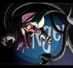  animatronic anthro canine exposed_endoskeleton female five_nights_at_freddy&#039;s five_nights_at_freddy&#039;s_2 fox foxyrtheorangekitty_(artist) glowing glowing_eyes machine mammal mangle_(fnaf) robot solo video_games 