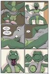  2018 alligator angie_(study_partners) animal_genitalia anthro areola breasts cloaca comic crocodilian cunnilingus duo elephant english_text eyes_closed fangs female green_eyes male male/female mammal nipples nude open_mouth oral penis pussy ragdoll_(study_partners) reptile scalie sex speech_bubble study_partners teeth text thunderouserections tongue trunk tusks vaginal young 
