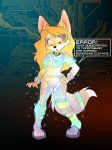  anthro black_nose blonde_hair breasts canine clothing dialogue english_text eyewear female fennec fox glasses hair jonas mammal solo text wardrobe_malfunction 