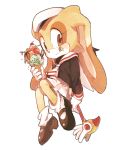  2018 anthro brown_eyes clothing cosplay cream_the_rabbit dessert female food footwear gloves ice_cream lagomorph legwear long_ears mammal r rabbit shoes socks solo sonic_(series) tongue video_games 