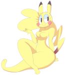  anthro breasts cleft_tail eyelashes female fur mammal multicolored_fur nintendo norithecat nude pikachu pok&eacute;mon pok&eacute;mon_(species) smile solo toony video_games wide_hips 