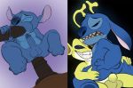  alien anal anal_penetration butt butt_grab disney experiment_(species) eyes_closed half-closed_eyes hand_on_butt jerseydevil lilo_and_stitch male male/male oral penetration penis smile sparky_(lilo_and_stitch) stitch 