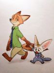  2018 anthro canine clothed clothing disney fennec finnick fox fully_clothed fur male mammal mortic_ox nick_wilde orange_fur zootopia 