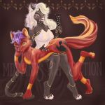  2018 anthro bdsm butt canine clothing corset design dog domination duo feline female fox fur hair lingerie long_tail male mammal mdwines mistress paws red_hair slap slave smaller_version_at_source submissive top watermark white_hair 