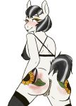  2018 animal_genitalia animal_humanoid anthro big_breasts big_butt blush breasts butt clothed clothing covered_nipples cum cum_inside cutie_mark digital_media_(artwork) equine esprit-arait eyelashes fan_character female friendship_is_magic hair hi_res horse humanoid looking_at_viewer looking_back mammal my_little_pony nipples nude pony pussy smile solo spank_marks spanking standing sunflower_shine thick_thighs underwear wide_hips 