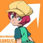  aqua_eyes commentary_request hat highres langley_(pokemon) oka_mochi pink_hair pokemon pokemon_(anime) pokemon_bw_(anime) yellow_hat 