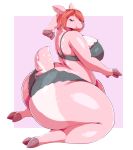  absurd_res anthro big_breasts big_butt bikini breasts butt cervine clothing female hair hi_res huge_butt looking_at_viewer mammal overweight overweight_female swimsuit trinity-fate62 wide_hips 