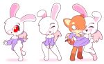  bottomless canine carrots_(starman) clothed clothing fox fur lagomorph mammal orange_fur rabbit renard_(starman) starman_(artist) white_fur 