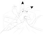  anthro bed bed_sheet bedding big_breasts black_and_white breasts female gender_transformation greyscale invalid_tag monochrome nintendo nude pikachu pok&eacute;mon pok&eacute;mon_(species) post_transformation shocked short shortstack sketch slightly_chubby thick_thighs times transformation video_games 
