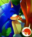  &lt;3 balls blush cum cum_in_mouth cum_inside green_eyes jayaero knuckles_the_echinda male male/male penis sonic_(series) sonic_the_hedgehog sweat 