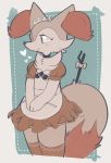  &lt;3 ambiguous_gender anthro braixen canine clothed clothing hi_res maid_uniform mammal nintendo pok&eacute;mon pok&eacute;mon_(species) portrait solo three-quarter_portrait uniform unknown_artist video_games 