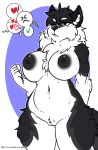  &lt;3 2018 anthro arnachy big_breasts blush breasts canine dog female malamute mammal nika_(extremedash) nipples pussy solo 